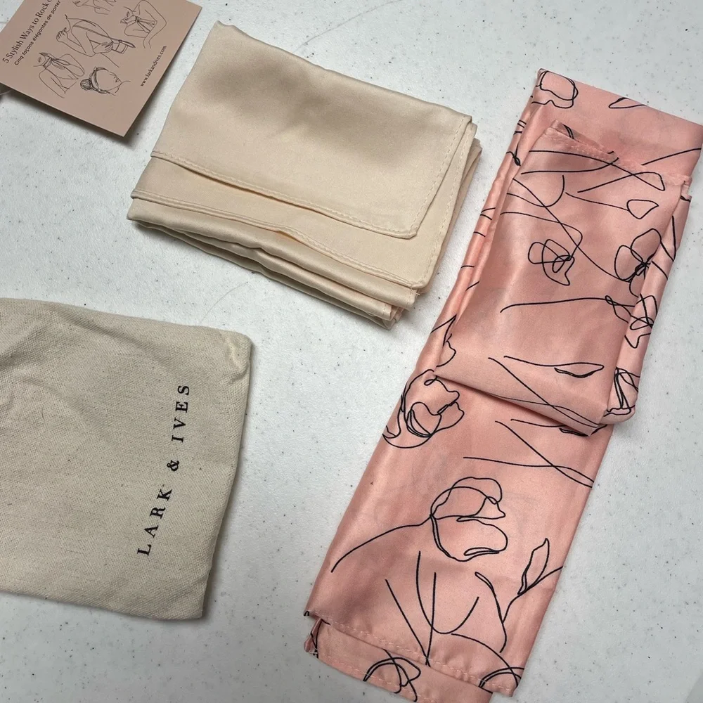 Lark & Ives Silk Satin Scarf Set‎